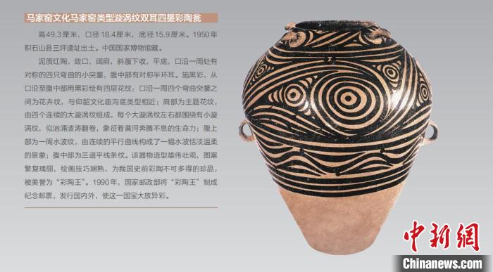 圖為“彩陶王”展板?！∨R夏州融媒體供圖