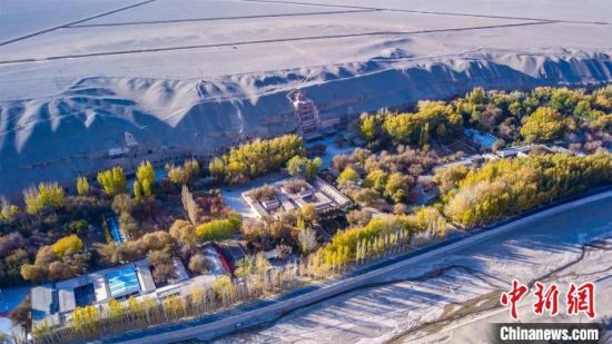 2022年11月，航拍深秋季節(jié)的莫高窟?！　⊥醣筱y 攝