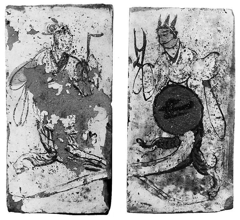 高臺(tái)縣博物館藏魏晉墓出土的女媧、伏羲畫像磚