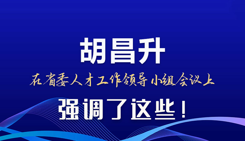 圖解|胡昌升在省委人才工作領(lǐng)導(dǎo)小組會(huì)議上強(qiáng)調(diào)了這些！