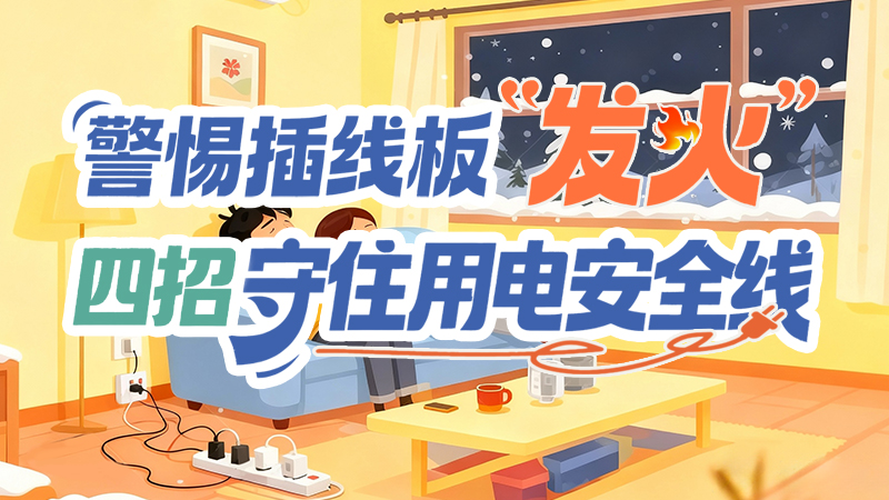 長圖|警惕插線板“發(fā)火”！四招守住用電安全線